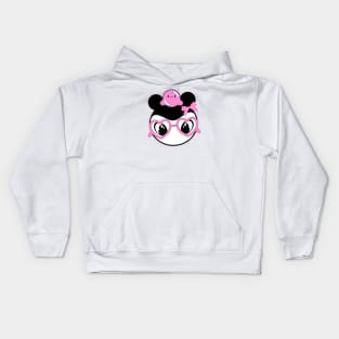 Kawaii Girl with Pink Slime friend Kids Hoodie